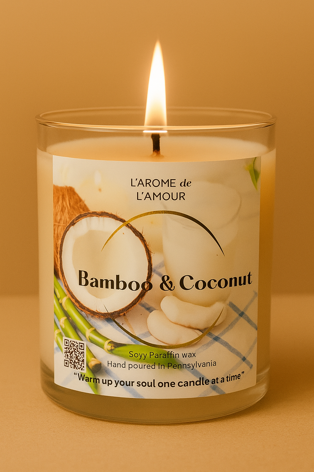 BAMBOO & COCONUT 9 OZ CANDLE