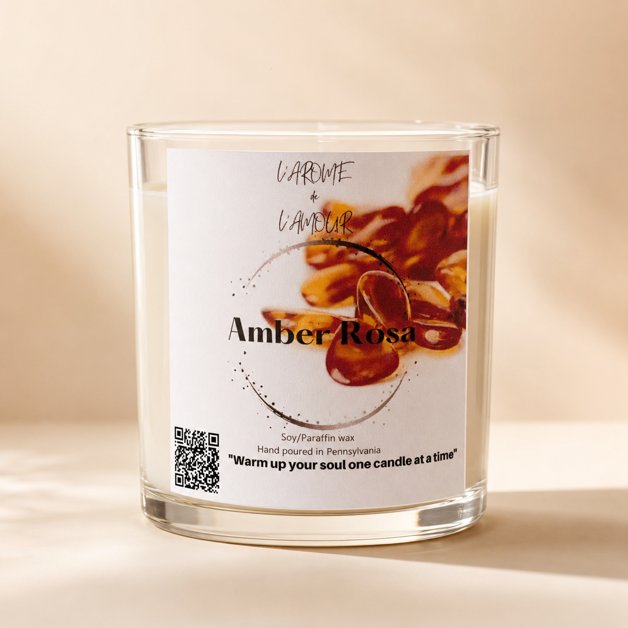 AMBER ROSA CANDLE