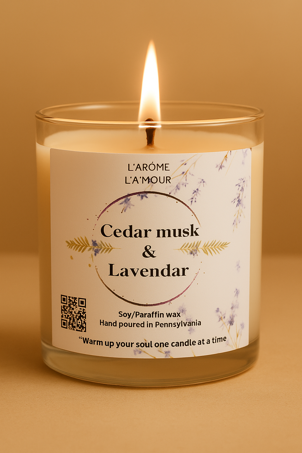 Cedar Musk & Lavender Candle