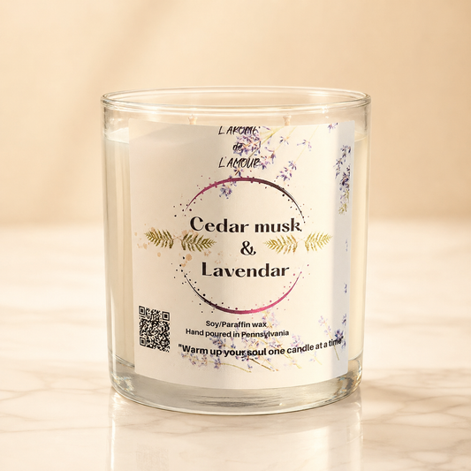 Cedar Musk & Lavender Candle