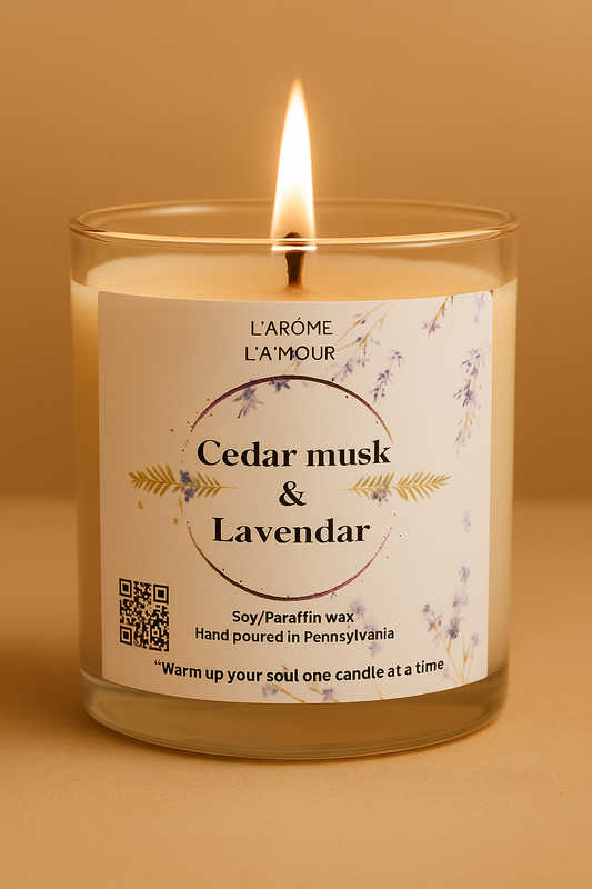 Cedar Musk & Lavender Candle